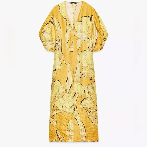 ZARA ZW COLLECTION PRINTED DRESS - Picture 4 of 13